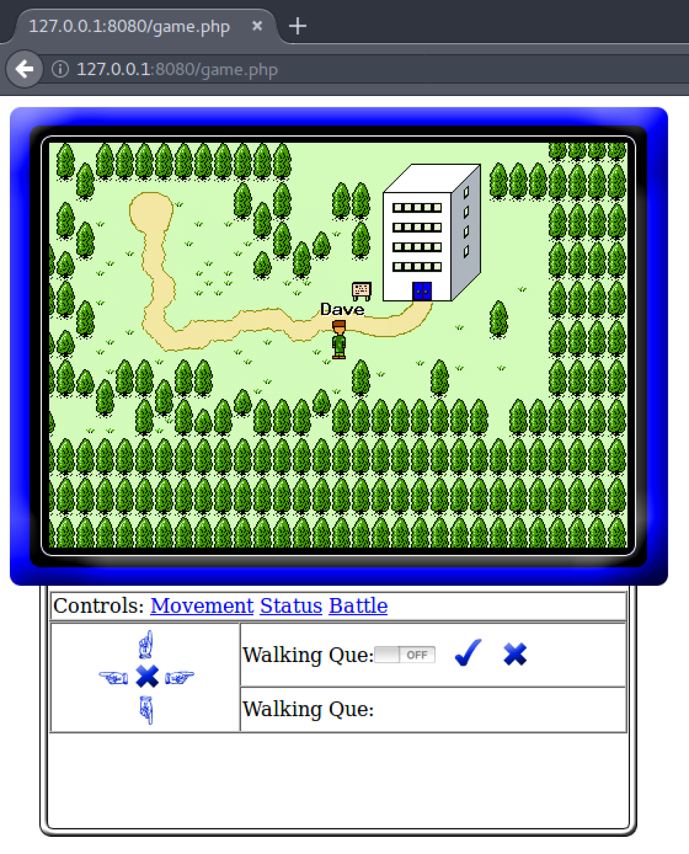 Screenshot of the game&rsquo;s main screen