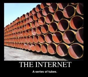 The internet is a series of tubes - from knowyourmeme.com