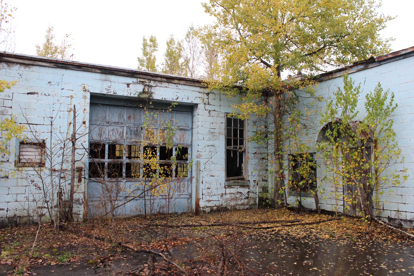 Outside view of another building showing the decay of the area.
