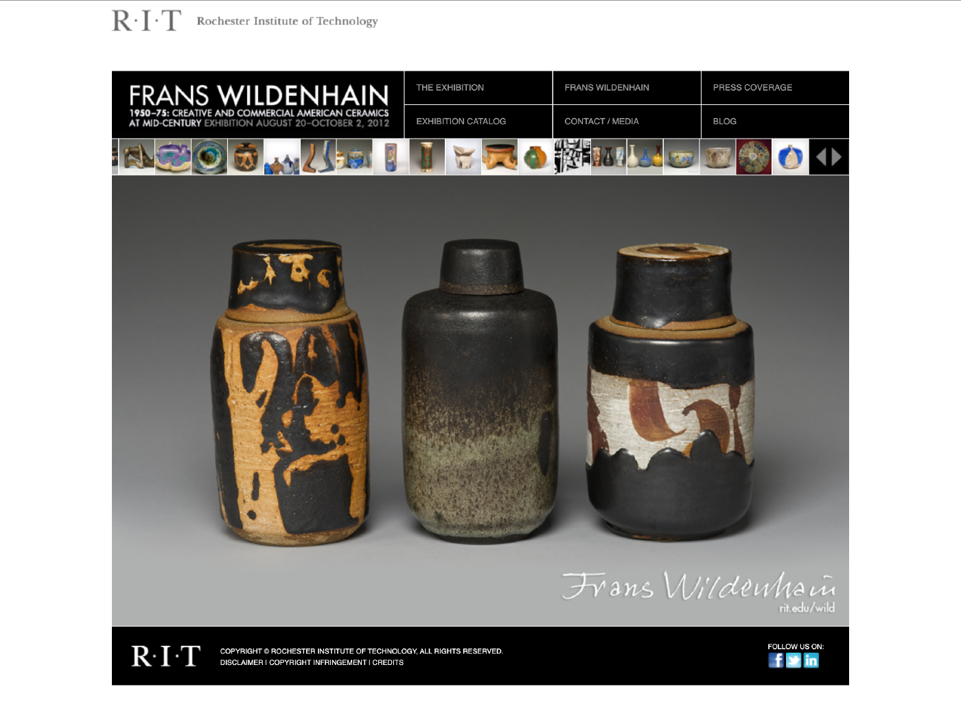 RIT Wildenhain Exhibition website