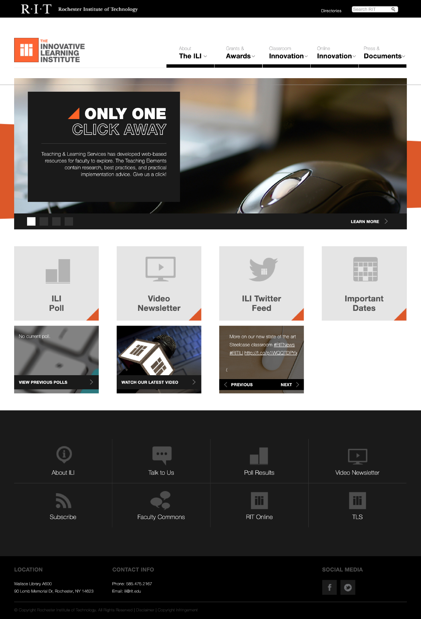 RIT Innovative Learning Institute Website